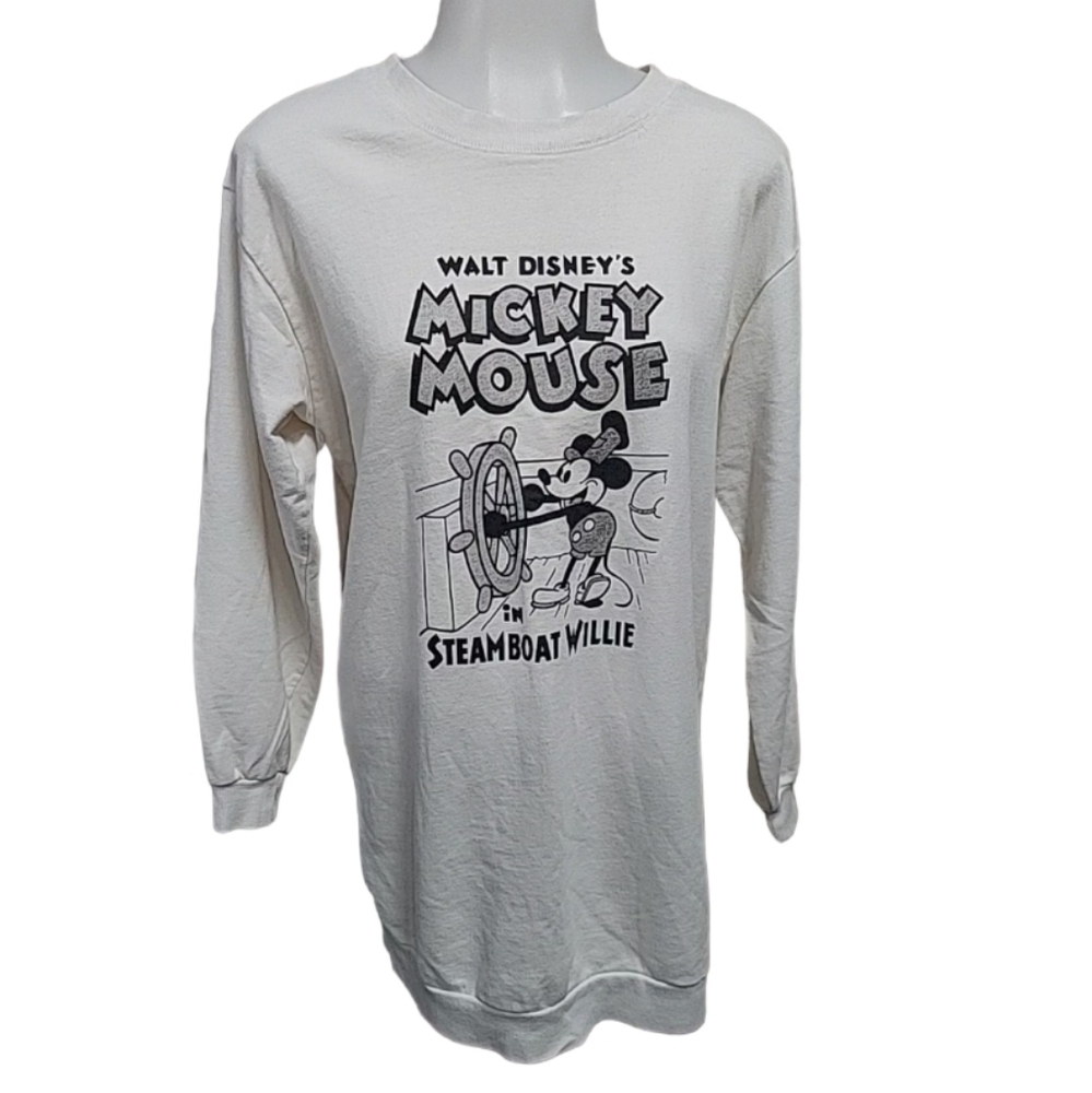 H&M Mickey Mouse in Steamboat Willie Crew Neck Pullover Sweater